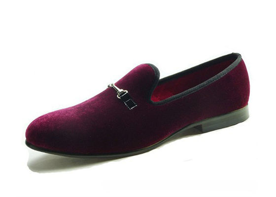 हस्तनिर्मित पुरुष लाल मखमल loafers, आराम स्लिप पर आरामदायक आकस्मिक जूते