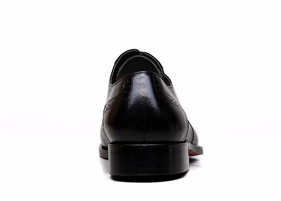 Goodyear पुरुषों काले चमड़े Brogues, नक्काशीदार हस्तनिर्मित पुरुषों व्यापार आकस्मिक जूते