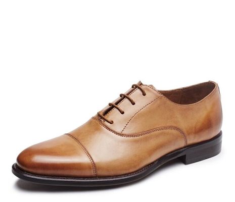 व्यापार/विवाह पुरुष पोशाक जूते बैल असली चमड़े के फीता ऊपर Brogues