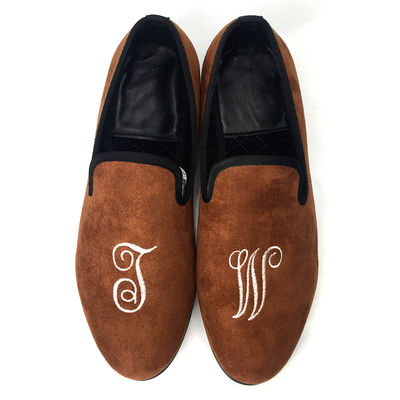 अवकाश पुरुषों कढ़ाई मखमल loafers, शाही लक्जरी मखमल चप्पल